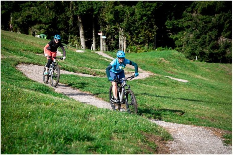 Radfahrer Bikepark Eschach