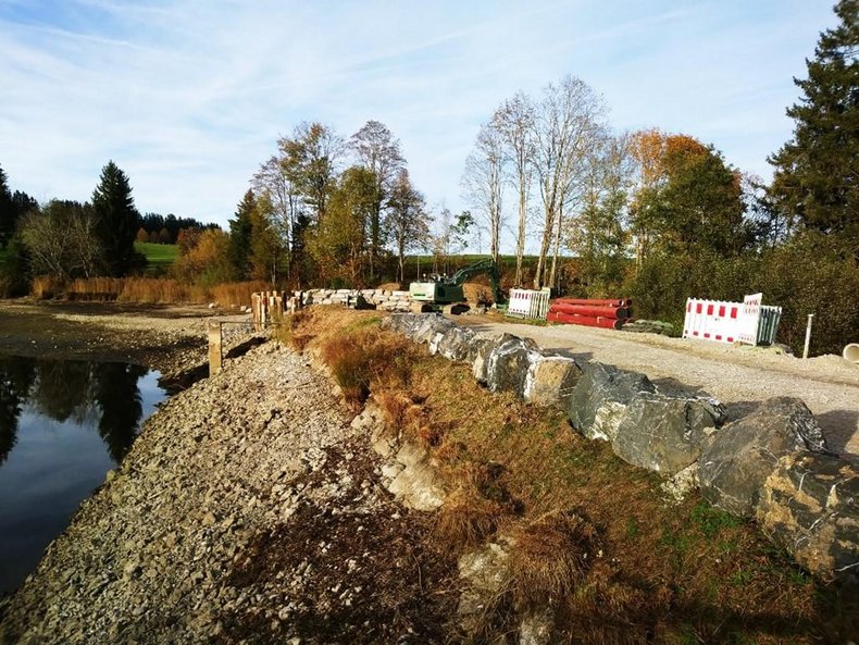 Eschacher Weiher Bauarbeiten